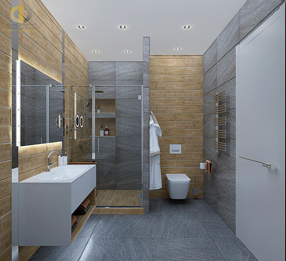 Дизайн интерьера ванной в трёхкомнатной квартире 123 кв.м в современном стиле4