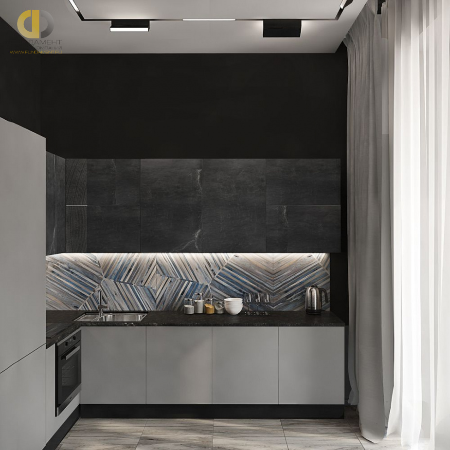 Дизайн интерьера кухни в двухкомнатной квартире 52 кв.м в современном стиле8