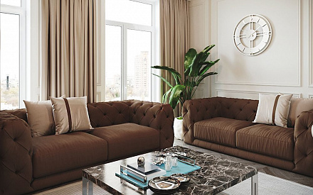 Дизайн интерьера гостиной в четырёхкомнатной квартире 124 кв.м в стиле неоклассика с элементами ар-деко14