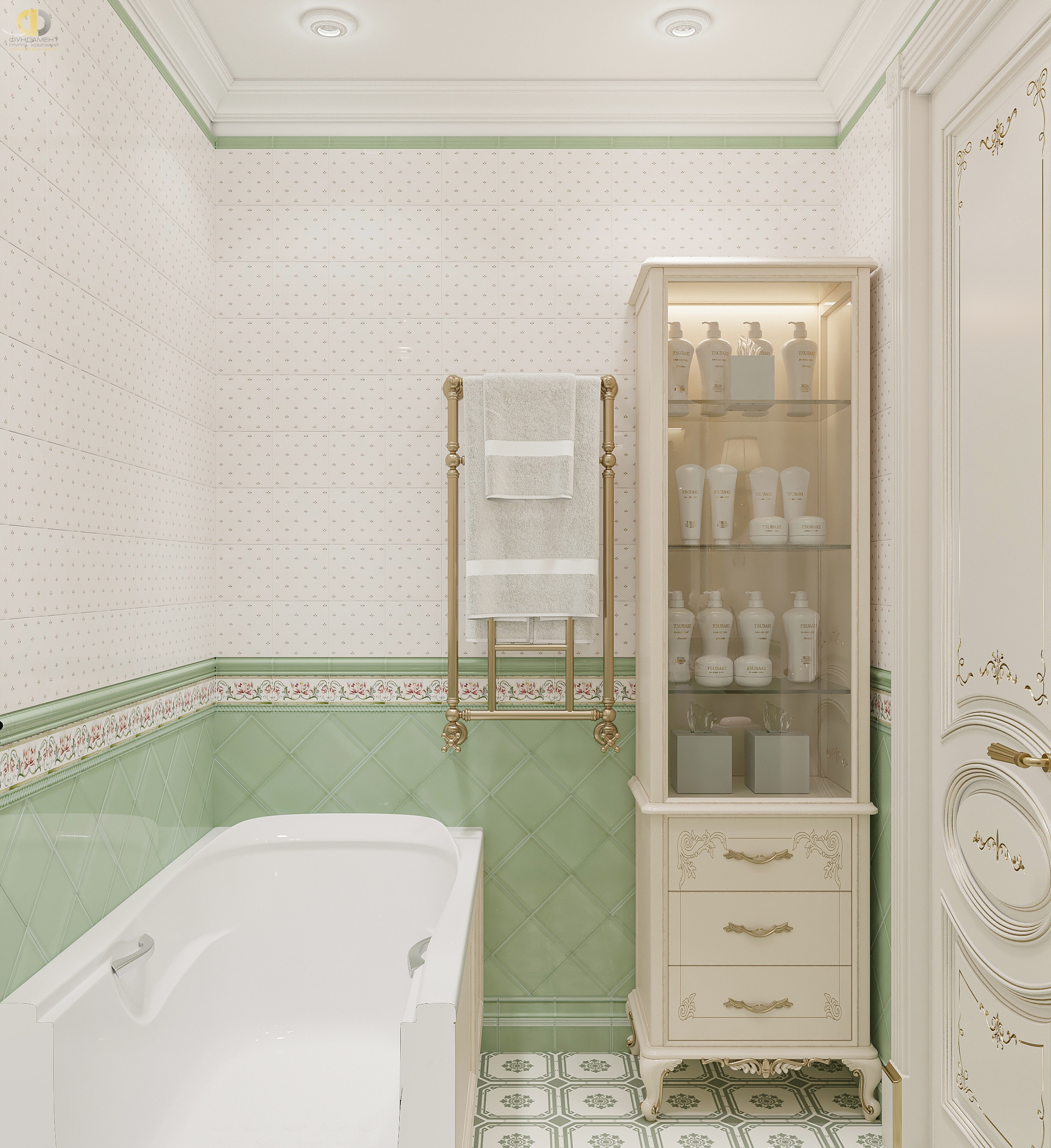 Дизайн ванной в стиле классическом – фото 164