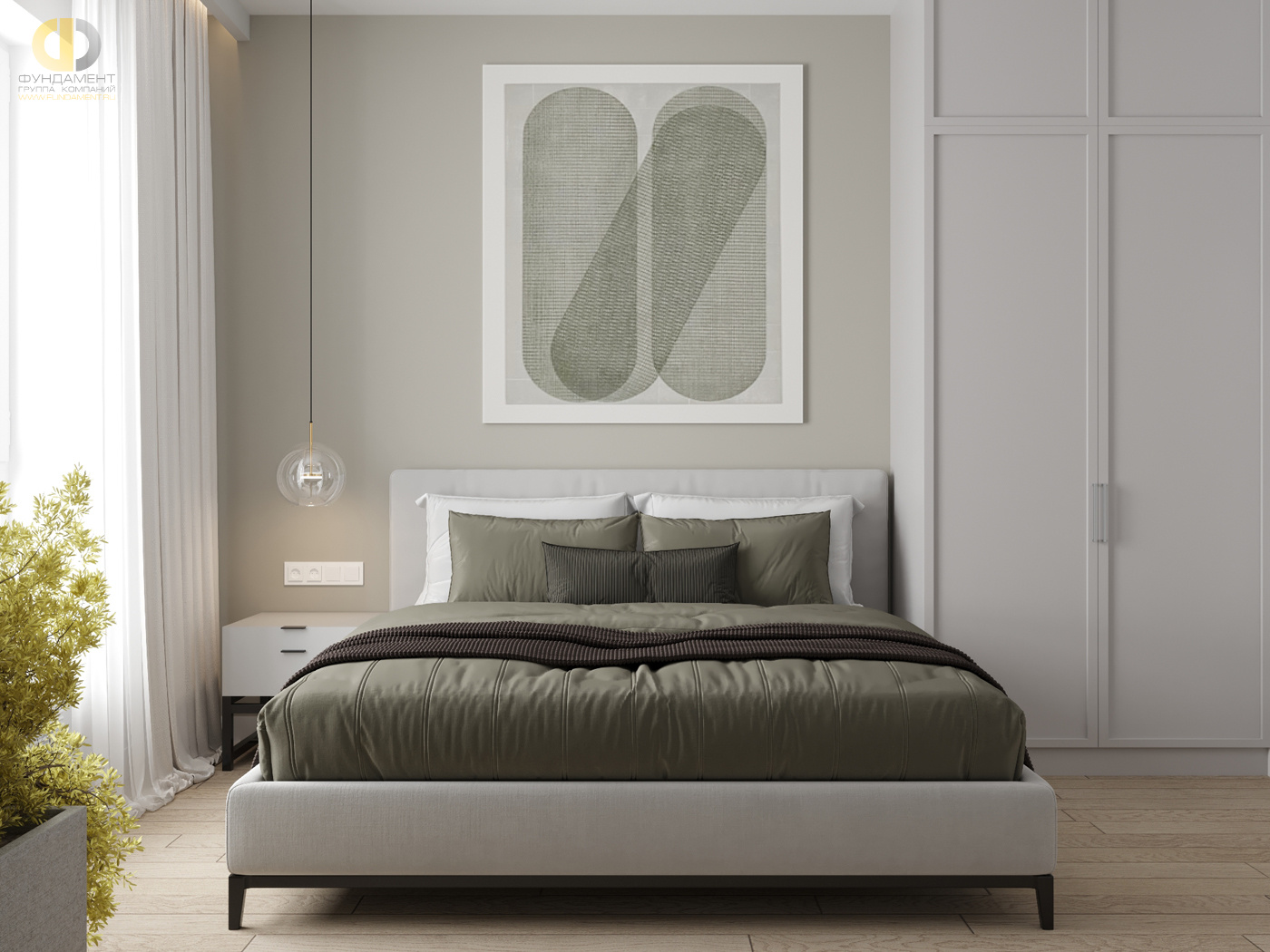Дизайн спальни в стиле cовременном – фото 182