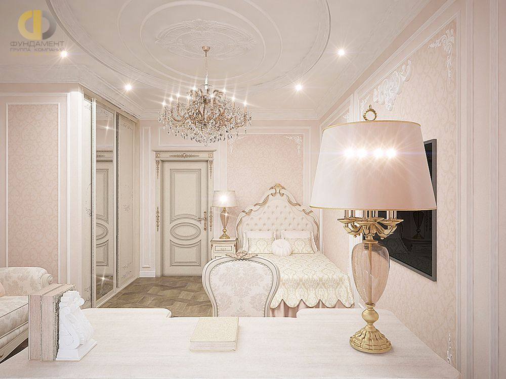 Дизайн интерьера спальни в четырёхкомнатной квартире 165 кв.м в классическом стиле33