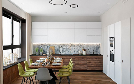 Дизайн интерьера кухни в семикомнатной квартире 153 кв.м в современном стиле30