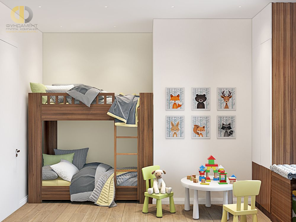 Дизайн интерьера детской в семикомнатной квартире 153 кв.м в современном стиле15