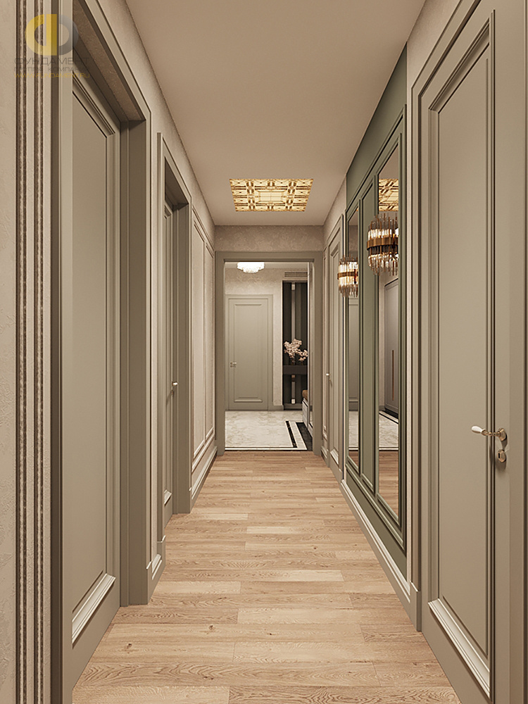 Дизайн коридора в стиле неоклассическом – фото 216