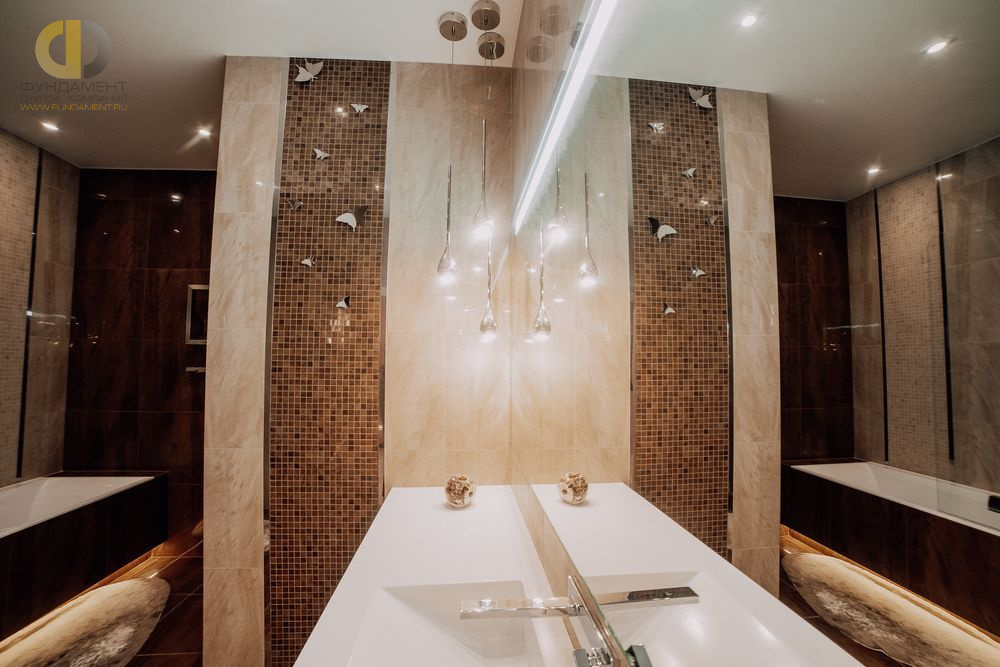 Фото ремонта ванной в двухкомнатной квартире 101 кв.м в современном стиле – фото 98