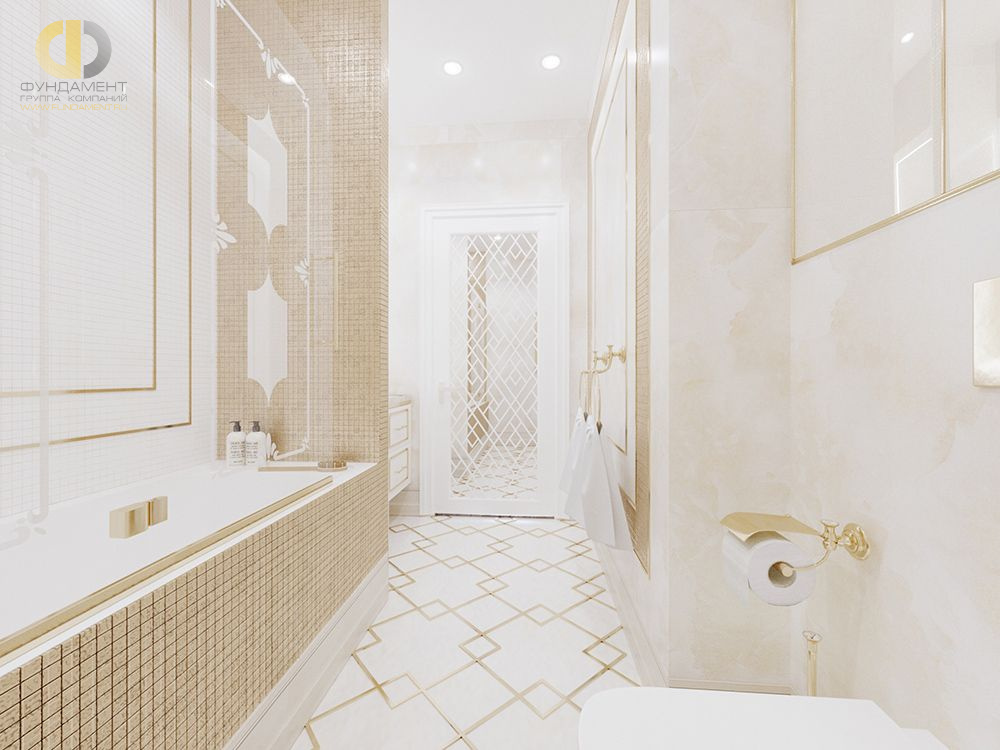 Дизайн интерьера ванной в 4-комнатной квартире 126 кв. м в стиле неоклассика 20
