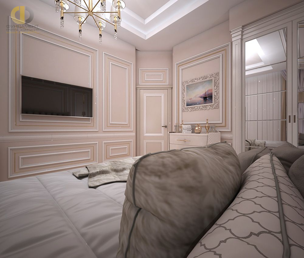 Дизайн интерьера спальни в доме 323 кв.м в классическом стиле28