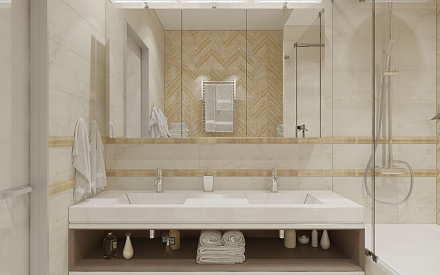 Дизайн интерьера ванной в пятикомнатной квартире 155 кв.м в стиле неоклассика25
