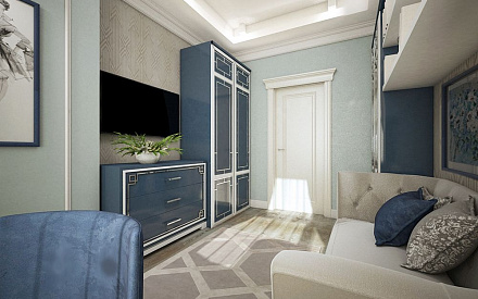 Дизайн кабинета в 3-комнатной квартире в стиле американская классика