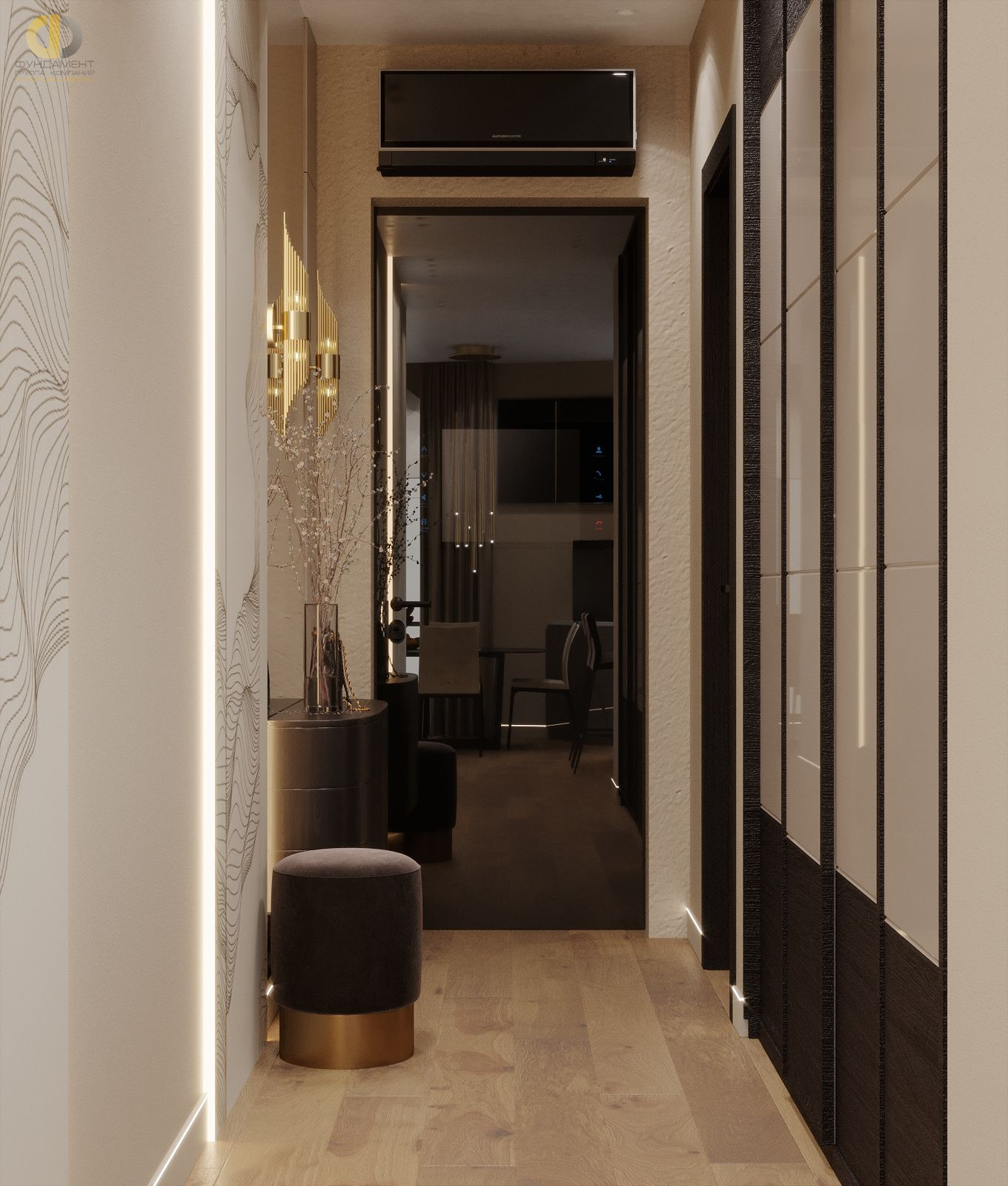 Дизайн коридора в стиле cовременном – фото 245
