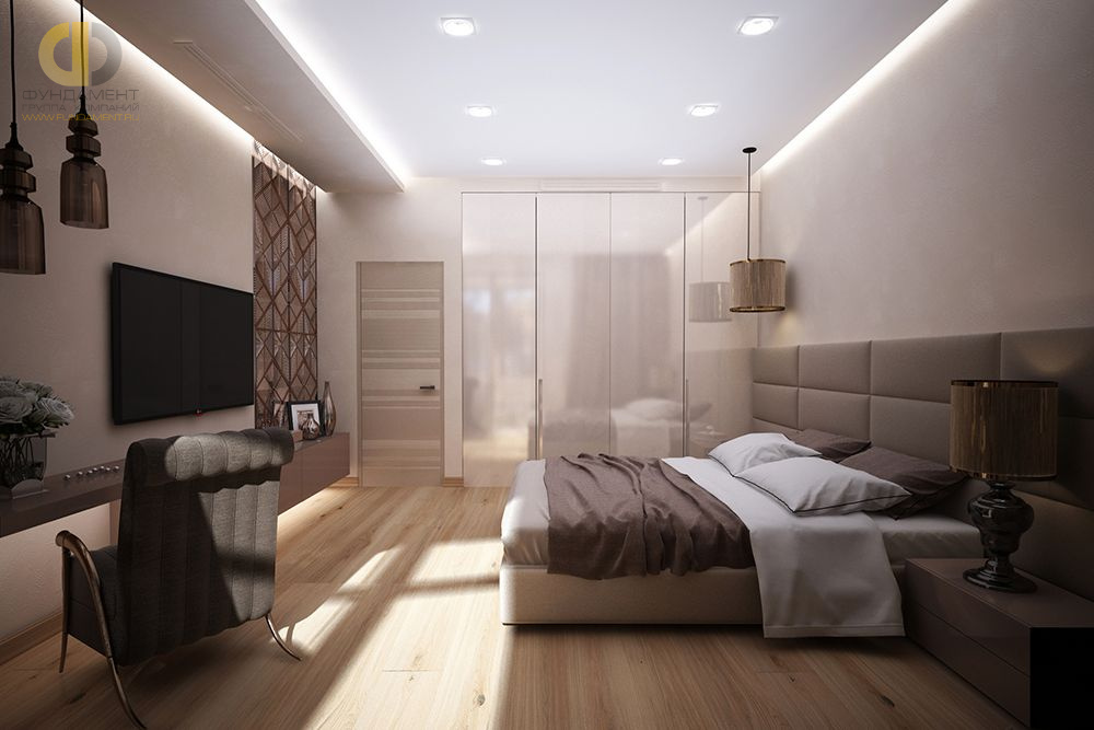 Дизайн спальни в квартире 87 кв.м в современном стиле