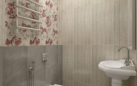 Дизайн интерьера ванной в четырёхкомнатной квартире 152 кв.м в стиле современная классика1