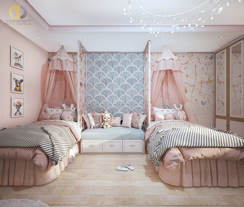Дизайн интерьера детской в четырёхкомнатной квартире 127 кв.м в стиле неоклассика – фото 674