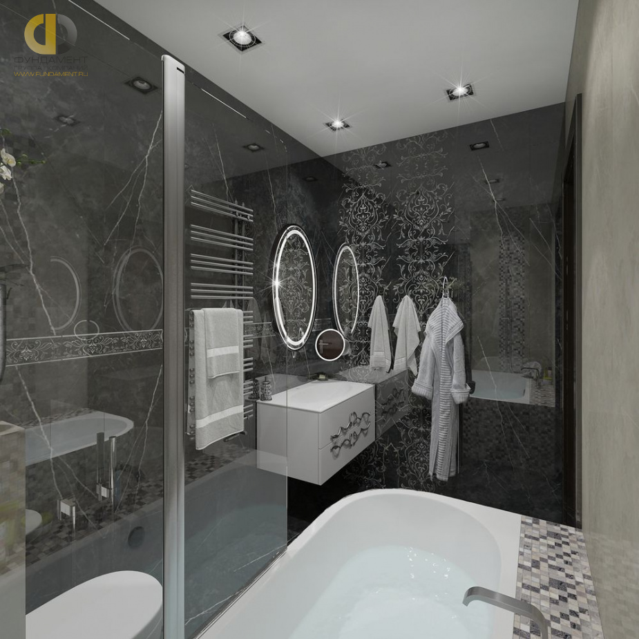 Дизайн интерьера ванной в доме 210 кв.м в стиле ар-деко36
