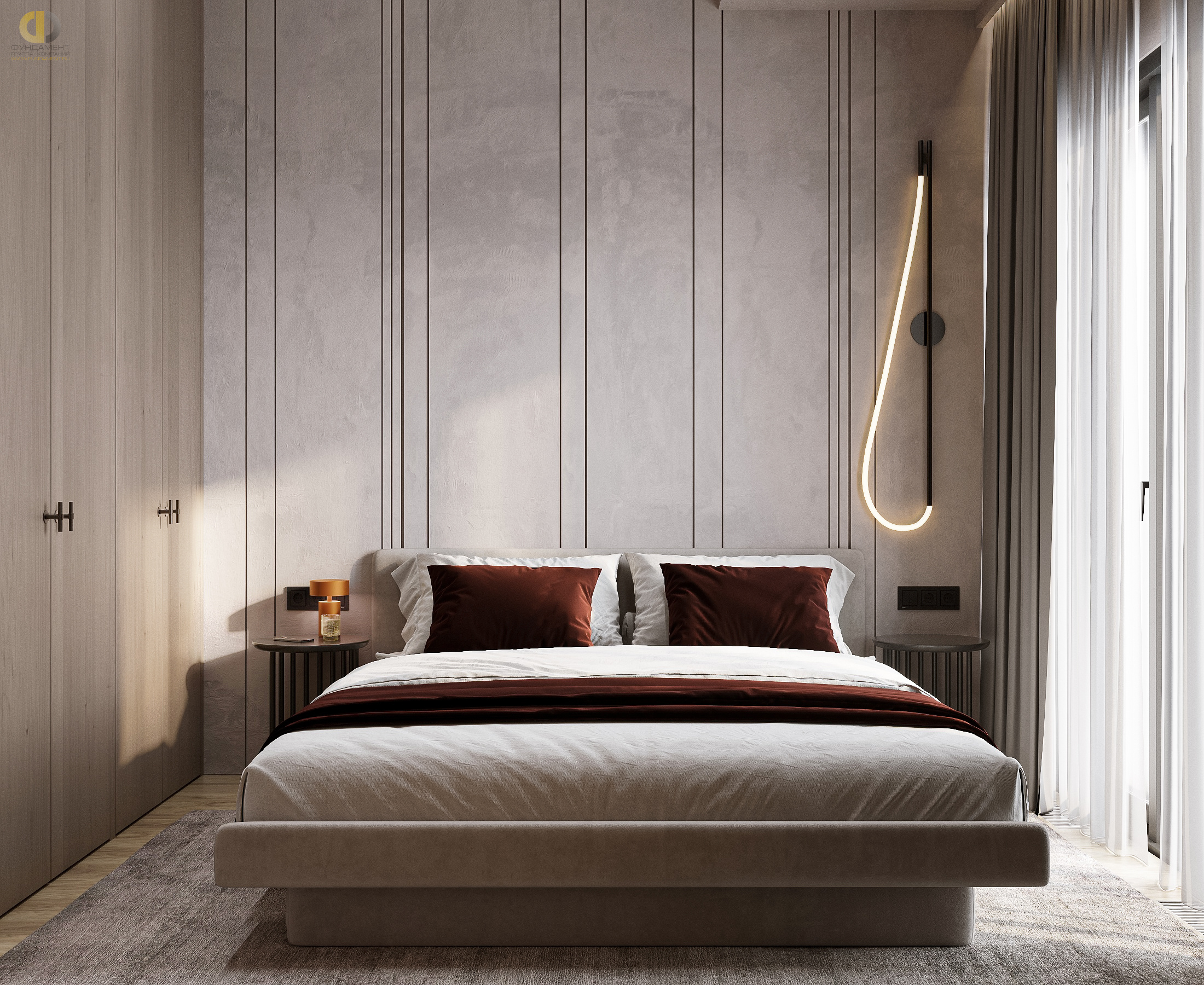 Дизайн спальни в стиле манимализском – фото 234
