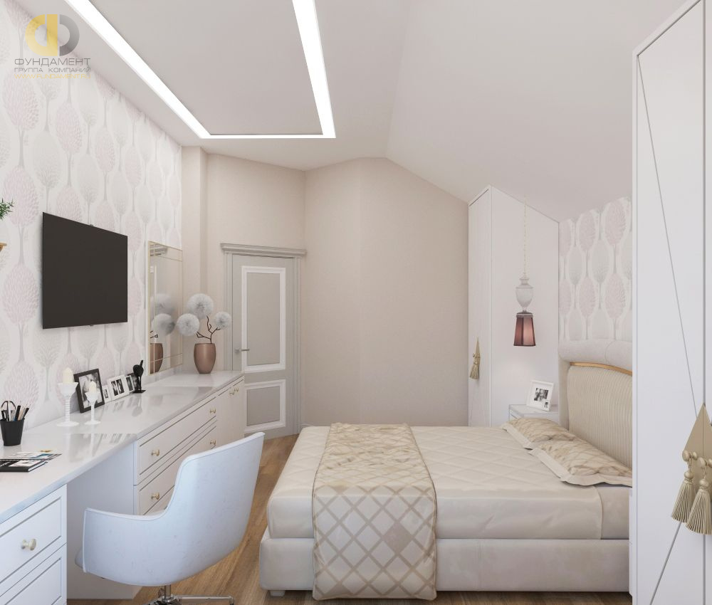Дизайн интерьера спальни в доме 323 кв.м в классическом стиле33