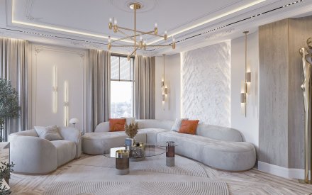 Дизайн интерьера квартиры 133 кв. м в Москве