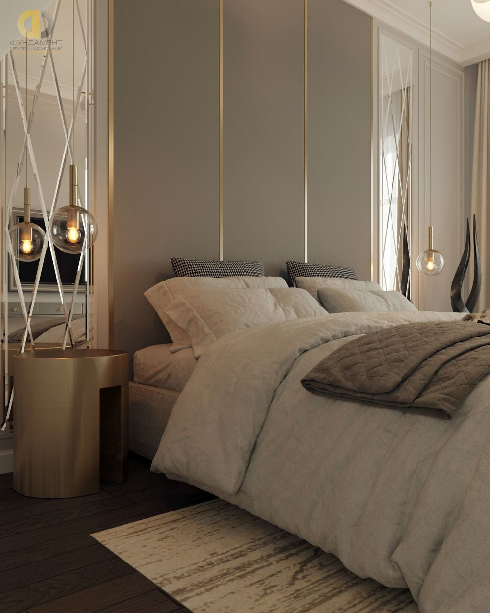 Дизайн спальни в стиле cовременном – фото 460