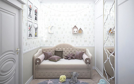 Дизайн интерьера детской в шестикомнатной квартиры 185 кв.м в стиле неоклассика с элементами ар-деко 33