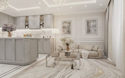 Дизайн интерьера четырехкомнатной квартиры в Москве