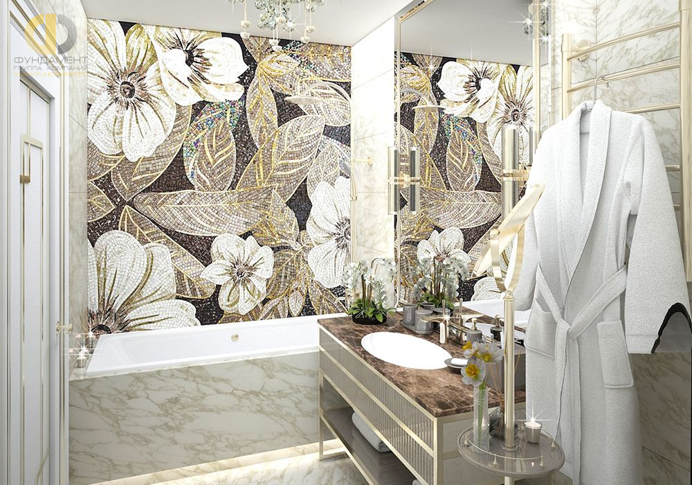 Дизайн интерьера ванной в двухкомнатной квартире 101 кв.м в стиле ар-деко16