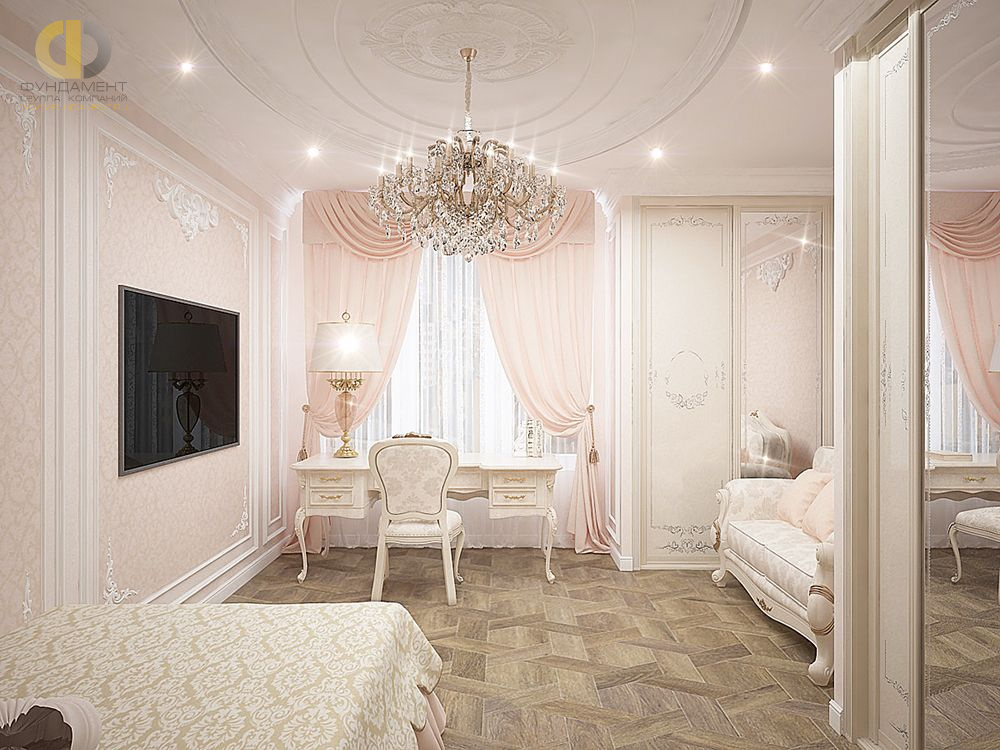 Дизайн интерьера спальни в четырёхкомнатной квартире 165 кв.м в классическом стиле32