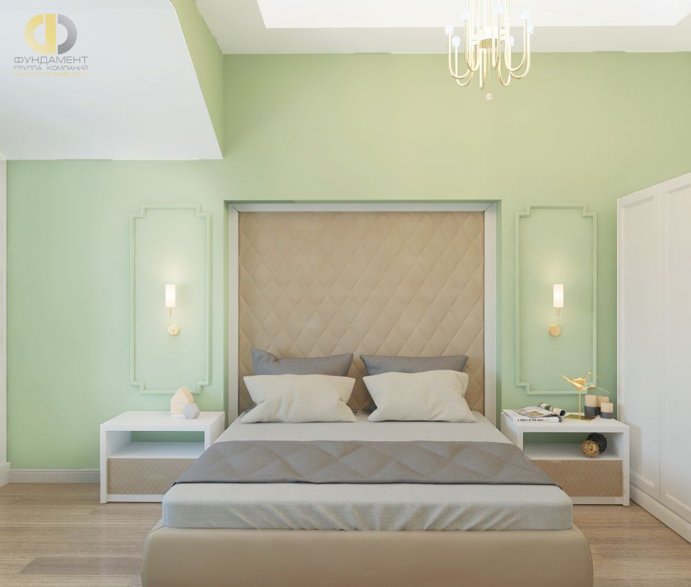 Дизайн интерьера спальни в доме 323 кв.м в классическом стиле43