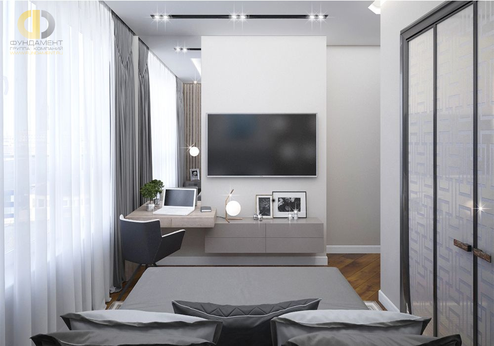 Дизайн интерьера спальни в четырёхкомнатной квартире 96 кв.м в стиле лофт27