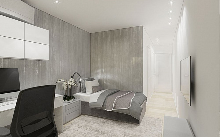 Дизайн интерьера спальни в доме 201 кв.м в стиле минимализм38