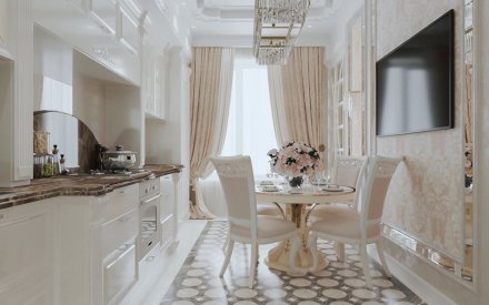 Дизайн пентхауса четырехкомнатной квартиры в Москве