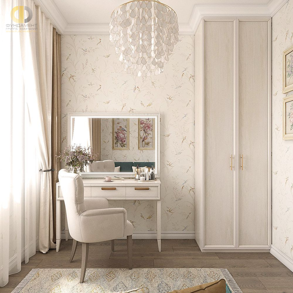 Дизайн кабинета в белом цвете - фото