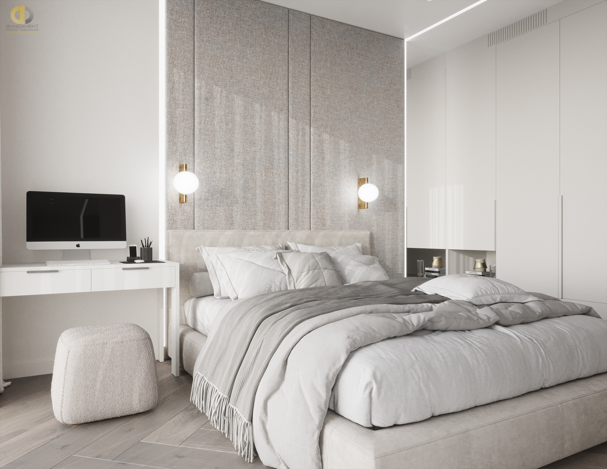 Дизайн спальни в стиле манимализском – фото 206