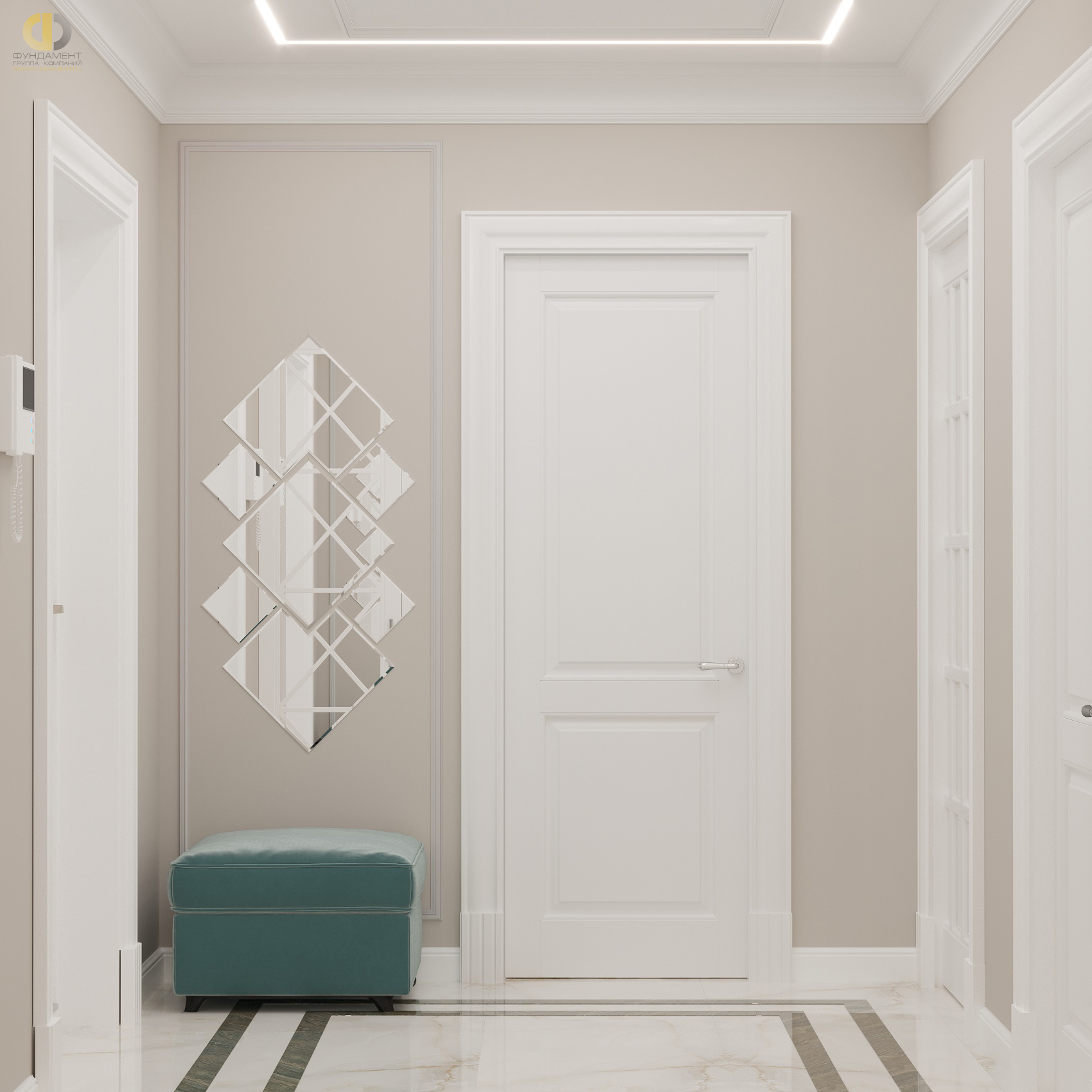 Дизайн коридора в стиле неоклассическом – фото 113