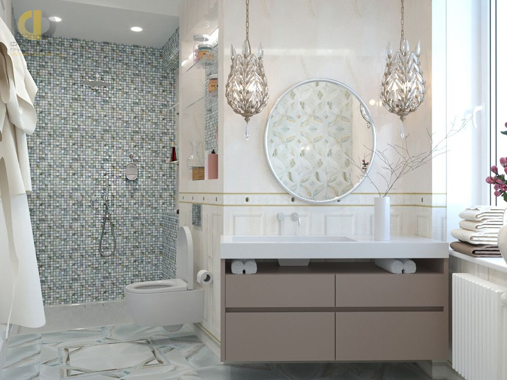 Дизайн интерьера ванной в трёхкомнатной квартире 100 кв.м в стиле эклектика23