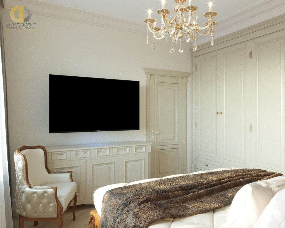 Дизайн интерьера спальни в доме 386 кв.м в классическом стиле18