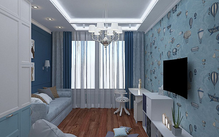 Дизайн интерьера детской в четырёхкомнатной квартире 116 кв. м в стиле неоклассика 15