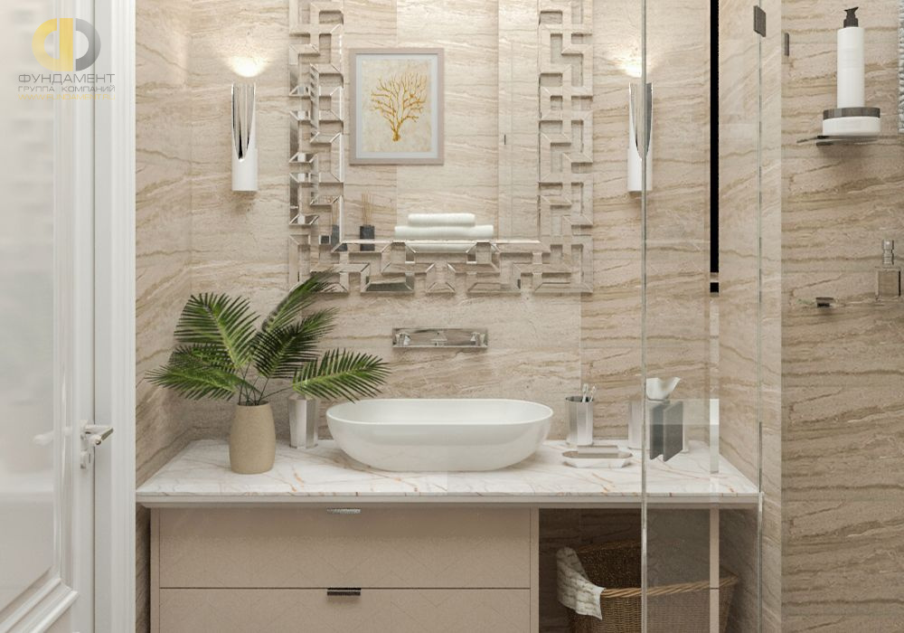 Дизайн интерьера ванной в четырёхкомнатной квартире 144 кв.м в стиле эклектика27
