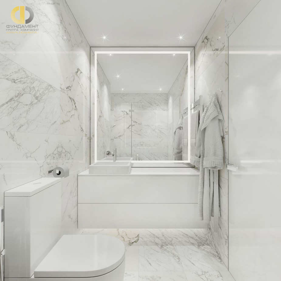Дизайн интерьера ванной в доме 201 кв.м в стиле минимализм3