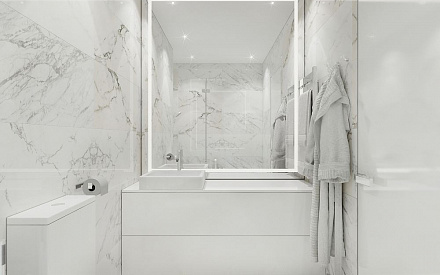 Дизайн интерьера ванной в доме 201 кв.м в стиле минимализм3