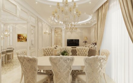 Дизайн интерьера квартиры 155 кв. м в Москве