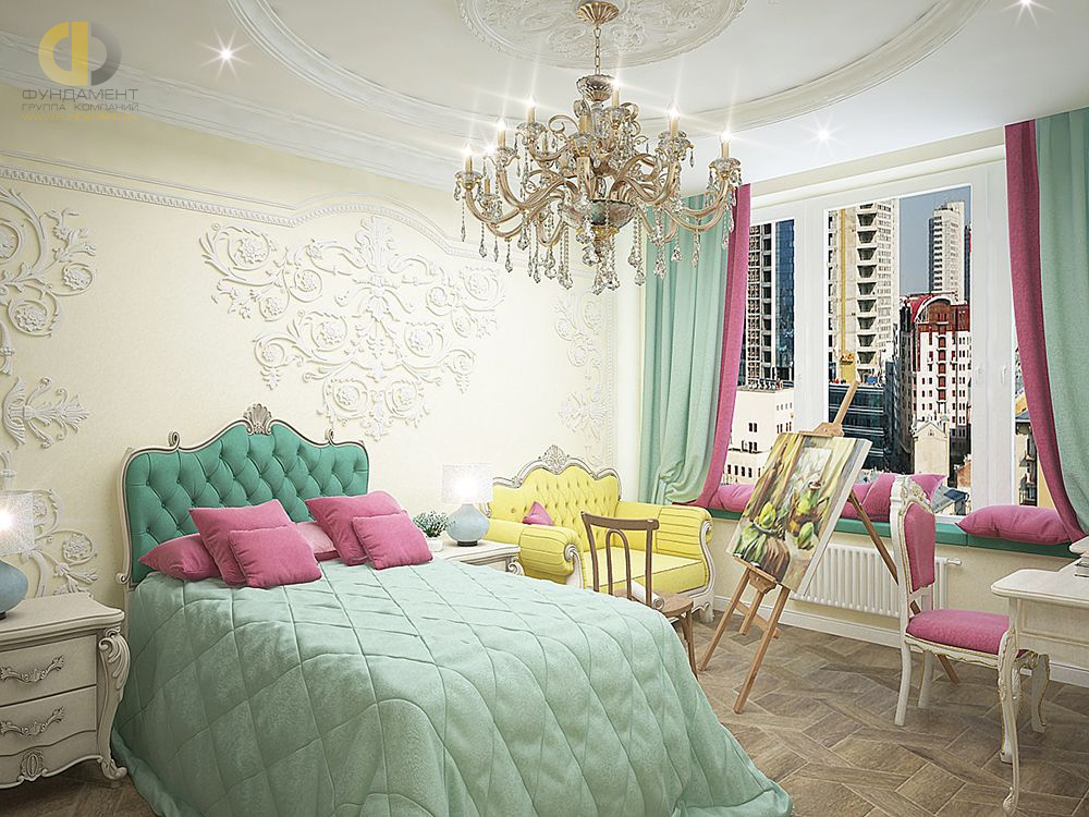 Дизайн интерьера спальни в четырёхкомнатной квартире 165 кв.м в классическом стиле28
