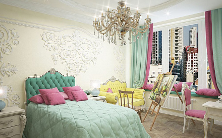 Дизайн интерьера спальни в четырёхкомнатной квартире 165 кв.м в классическом стиле28