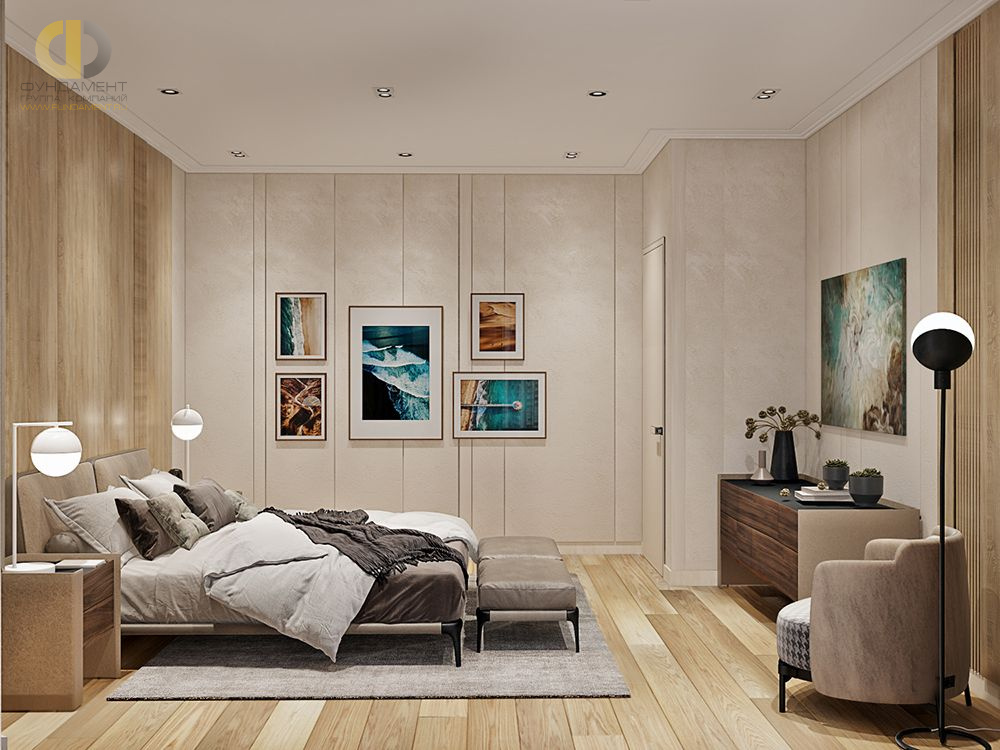 Дизайн интерьера спальни в трёхкомнатной квартире 135 кв.м в современном стиле11