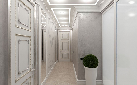 Дизайн коридора в классическом стиле