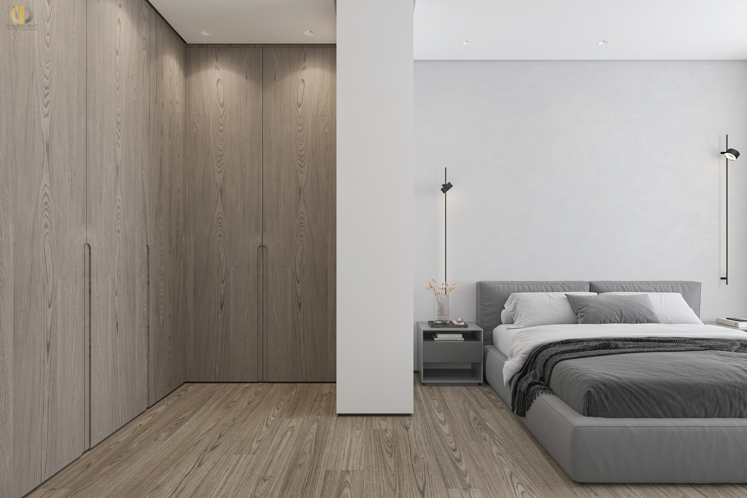 Дизайн спальни в стиле манимализском – фото 169