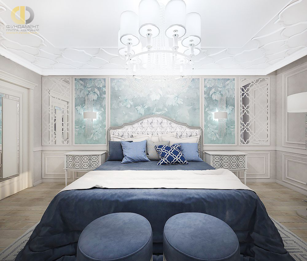 Дизайн интерьера спальни в четырёхкомнатной квартире 127 кв.м в стиле неоклассика15
