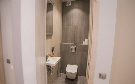 Ремонт ванной в трёхкомнатной квартире 109 кв.м в стиле минимализм