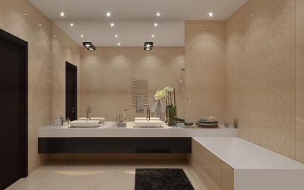 Дизайн ванной в стиле мимнимализм 108 кв.м