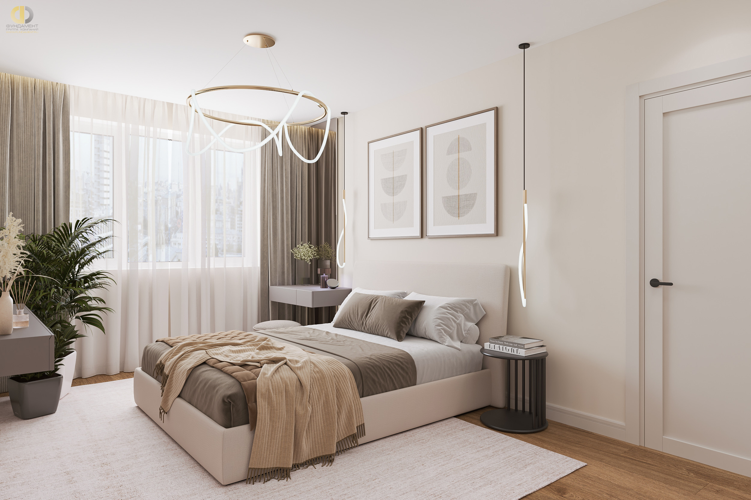 Дизайн спальни в стиле cовременном – фото 267